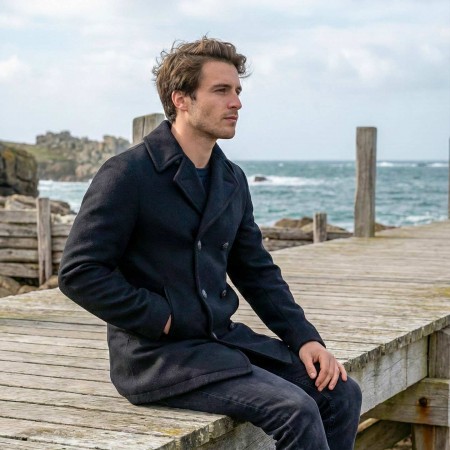 Le caban breton accessibles en laine classique Grand largue Brandily